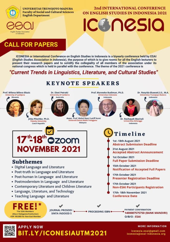 2nd International Conference on English Studies in Indonesia 2021